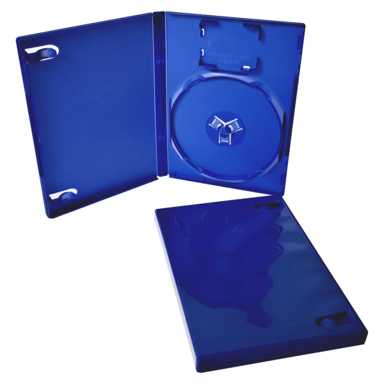Pudełko Zastępcze PlayStation 2 niebieskie 1.png