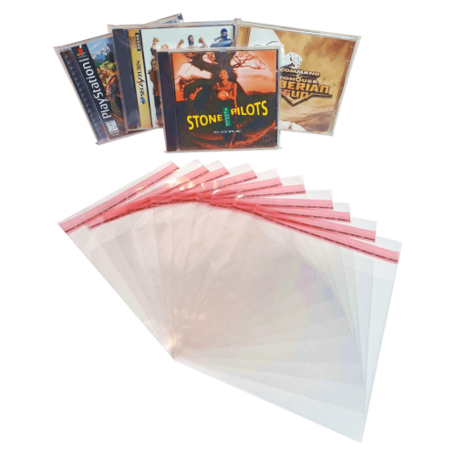 Protective Sleeves for CD Cases – 50 pcs (Music, PS1, Saturn, PC) 1